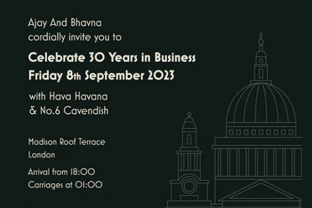 30th Anniversary Celebration Party with Hava Havana and No.6 Cavendish