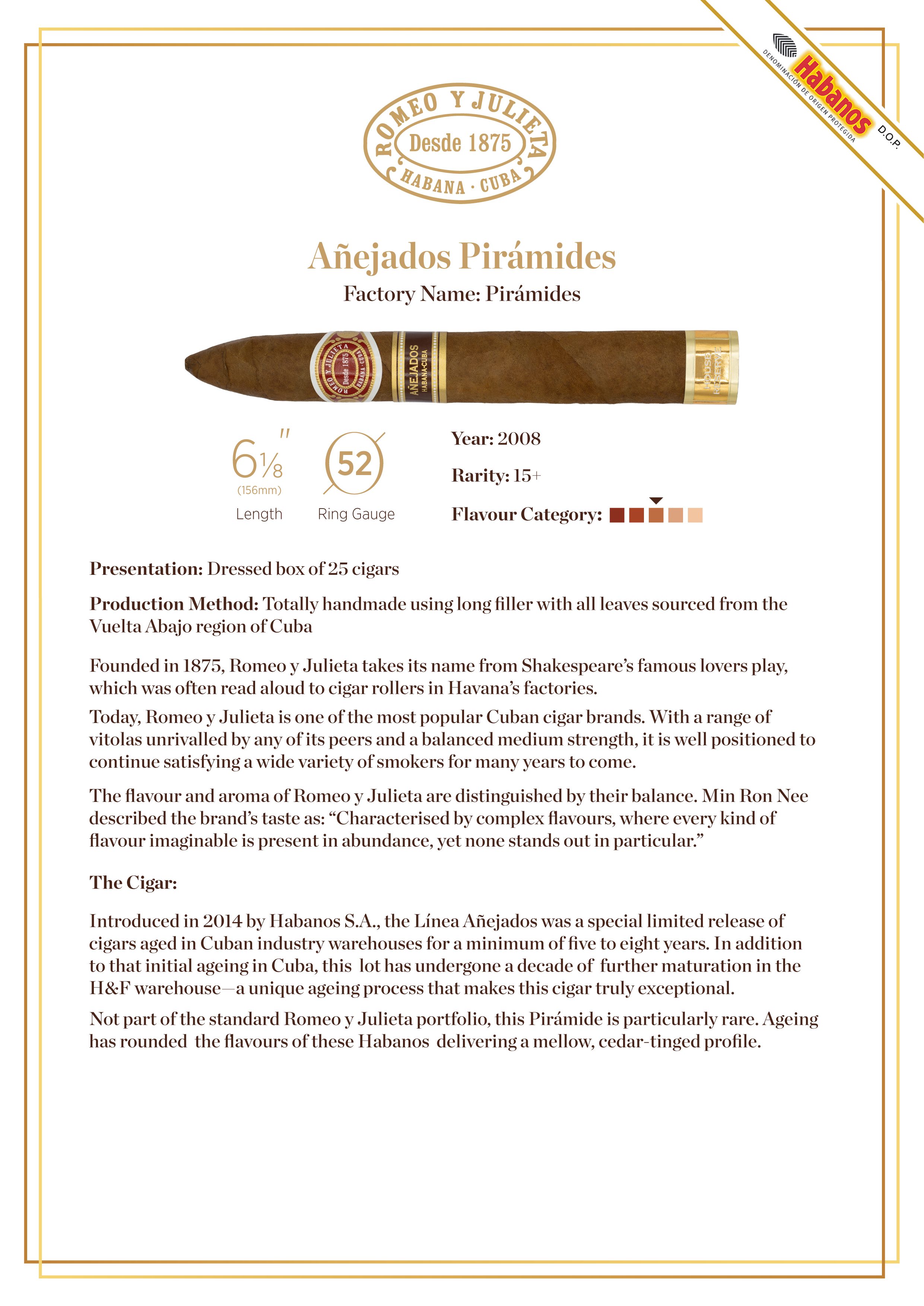Romeo y Julieta — Añejados Pirámides